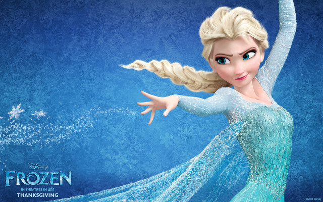 Christine's voice is Elsa's inner voice as she controls the snow